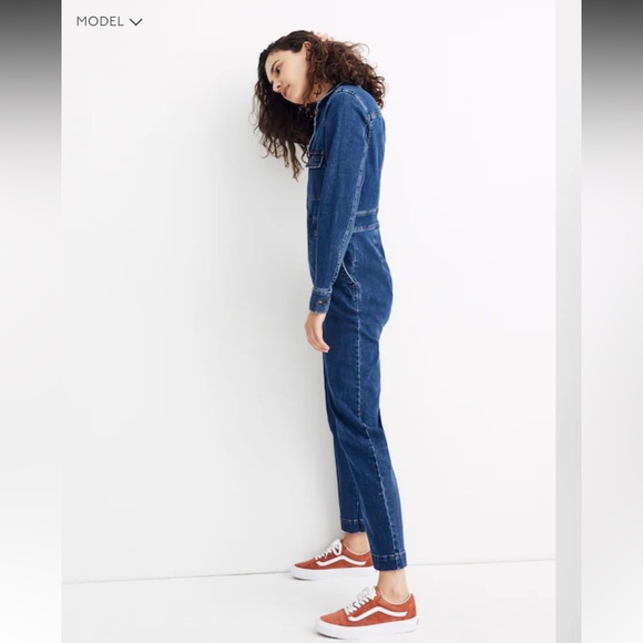 Madewell Denim Slim Coverall Jumpsuit in Stanwick Wash - Picture 3 of 9